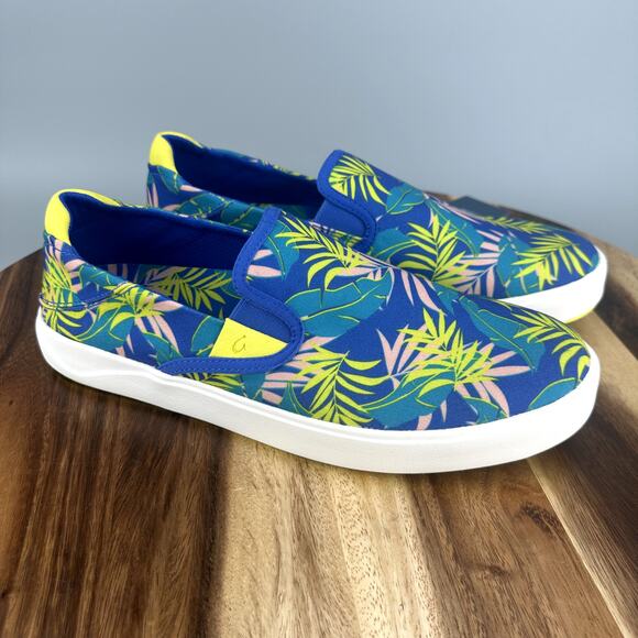 OluKai Lae\'Ahi Pa\'i Men\'s 10.5 Shoes Sunset Blue/Aloha Floral Slip On Sneakers main image 8